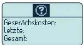 Gesprächskosten: Letzte: Gesamt: