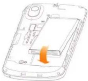 ZTE Base Lutea - Einlegen von SIM-/microSD™-Karte und Akku - 4