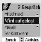 SAGEM D85C - Einen Anruf beenden und den anderen fortsetzen - 1
