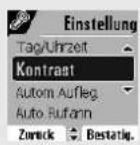 SAGEM D85C - Kontrast einstellen - 1