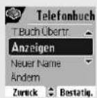 SAGEM D85C - Anrufen mit Hilfe des Telefonbuches - 1