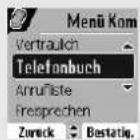 SAGEM D85C - Zugriff auf das Telefonbuch oder auf die Anruferliste - 1