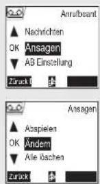 SAGEM D70V - Persönliche Ansage aufnehmen - 1