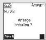 SAGEM D70V - Verwendung einer anonymen Standardansage - 3
