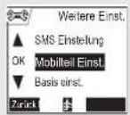 SAGEM D70V - ERWEITERTE EINSTELLUNGEN /MOBILTEILVERWALTUNG - 2
