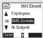 SAGEM D70C - Nummer der SMS - Zentrale ändern - 1