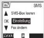 SAGEM D70C - SMS EINSTELLUNGEN - 1