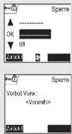 Sperre OK 08 Zurück E Sperre Verbot Vorw. Zurück E