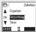 SAGEM D70C - Geburtstags- oder Kalenderalarm abfragen - 1