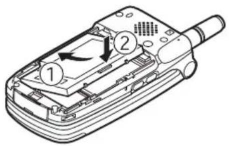 Technical diagram of a mobile phone casing with numbered components and directional arrows indicating internal movement or flow.