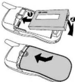SAGEM MW3026 - Einlegen der SIM-Karte und des Akkus - 3
