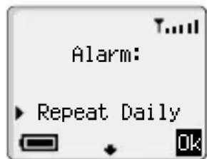 Alarm: ► Repeat Daily OK