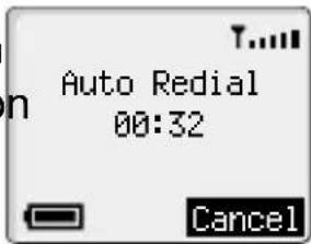 Auto Redial 00:32 Cancel