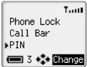 Phone Lock Call Bar ▶PIN 3 Change