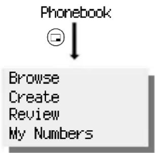 Phonebook Browse Create Review My Numbers