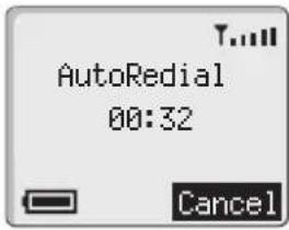AutoRedial 00:32 Cancel