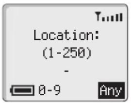 Location: (1-250) - 0-9 Any