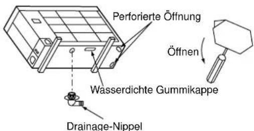 Perforierte Öffnung Öffnen Wasserdichte Gummikappe Drainage-Nippel