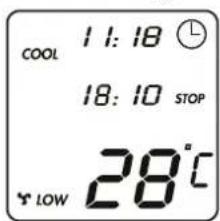 COOL 11:18 18:10 STOP 28°C LOW