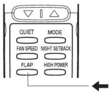 QUIET MODE FAN SPEED NIGHT SETBACK FLAP HIGH POWER