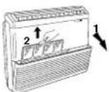 SANYO SAP-FTR188EH - WIE DER FILTER ABZUNEHMEN IST (MODELL FTR) - 1