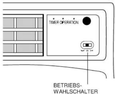 TIMER OPERATION BETRIEBS- WAHLSCHALTER