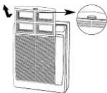 SANYO SAP-FTR124EH - WIE DER FILTER ABZUNEHMEN IST (MODELL FR) - 1