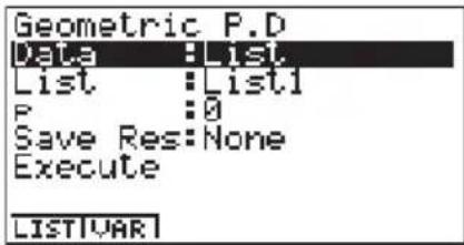 CASIO Algebra FX 1.0 Plus - - Einzelwahrscheinlichkeit einer geometrischen Verteilung - 1