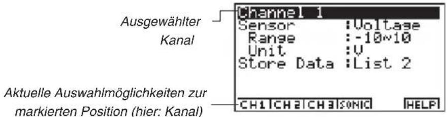 CASIO Algebra FX 1.0 Plus - • Anpassung der Kanal-Parameter - 1