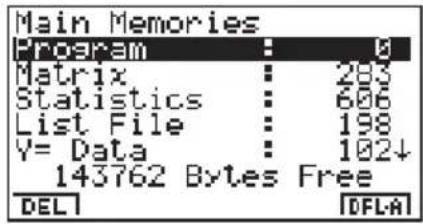 CASIO Algebra FX 1.0 Plus - 9-2 Speicheroperationen (Arbeitsspeicher) - 2