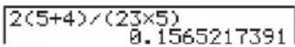 CASIO Algebra FX 1.0 Plus - ■Eingabe von Berechnungsformeln - 6