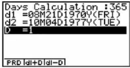CASIO Algebra FX 1.0 Plus - 2-8 Berechnung der Zinstage (Datumsberechnungen) - 5