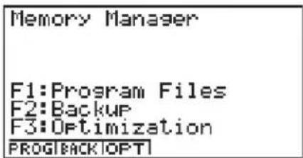 CASIO Algebra FX 1.0 Plus - 10-7 MEMORY-Menü (Archivspeicher) - 1