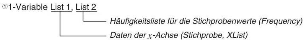 CASIO Algebra FX 1.0 Plus - ■Ausführung von statistischen Berechnungen - 1