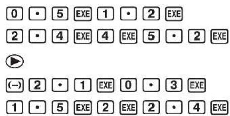 CASIO Algebra FX 1.0 Plus - ■Eingabe von Daten in Listen - 2