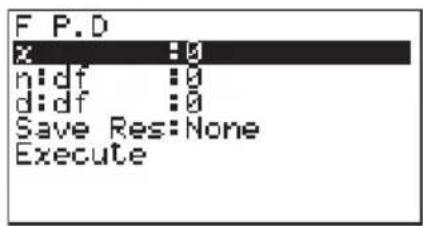 CASIO Algebra FX 1.0 Plus - • Dichtefunktion einer F-Verteilung - 1
