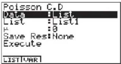 CASIO Algebra FX 1.0 Plus - - Verteilungsfunktion einer () -Verteilung - 1
