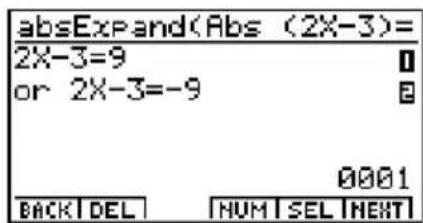 CASIO Algebra FX 1.0 Plus - - Anzeigen des Inhalts des Lösungsspeichers (Display Memory) - 1