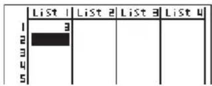 CASIO Algebra FX 1.0 Plus - - Einzel-Eingabe der Listenelemente - 2