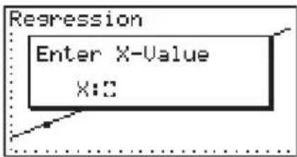 CASIO Algebra FX 1.0 Plus - - Berechnung eines Schätzwertes für y(x) in Regressionsgrafiken - 1
