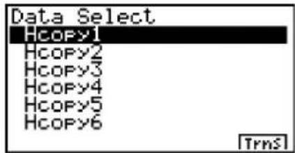 CASIO Algebra FX 1.0 Plus - - Senden eines abgespeicherten Screen-Shots an einen Computer oder einen Mac - 1