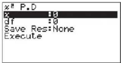 CASIO Algebra FX 1.0 Plus - • Dichtefunktion einer ^2 -Verteilung - 1