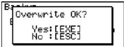 CASIO Algebra FX 1.0 Plus - - Sichern von Daten aus dem aktuellen Speicherbereich - 2