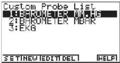 CASIO Algebra FX 1.0 Plus - - Individuelle Beschreibung eines Meßfühlers über das "Advanced SET UP" - Menü - 1