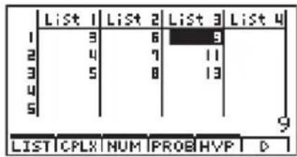 CASIO Algebra FX 1.0 Plus - - Listenweise Eingabe einer Folge von Elementen - 5