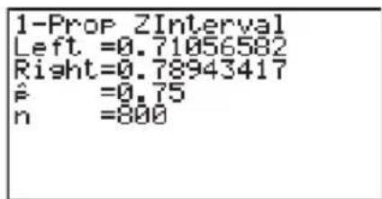 CASIO Algebra FX 1.0 Plus - - 1-Prop Z-Intervall, Vertrauensintervall für einen Anteilswert [Prop] - 2