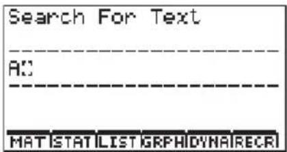 CASIO Algebra FX 1.0 Plus - Beispiel Zu suchen ist nach dem Buchstaben "A" in dem mit OCTA bezeichneten Programm. - 2
