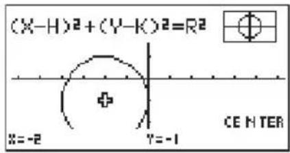 CASIO Algebra FX 1.0 Plus - •Berechnung von Mittelpunkt und Radius eines Kreises - 2