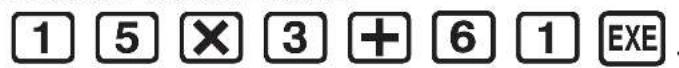 CASIO Algebra FX 1.0 Plus - GRUNDLEGENDE BERECHNUNGEN - 1