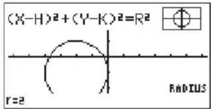 CASIO Algebra FX 1.0 Plus - •Berechnung von Mittelpunkt und Radius eines Kreises - 3